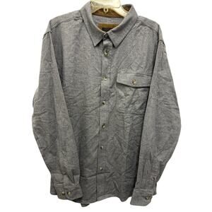 CQA Heritage Men's XL Gray Flannel Button Up Shirt thick work heavy